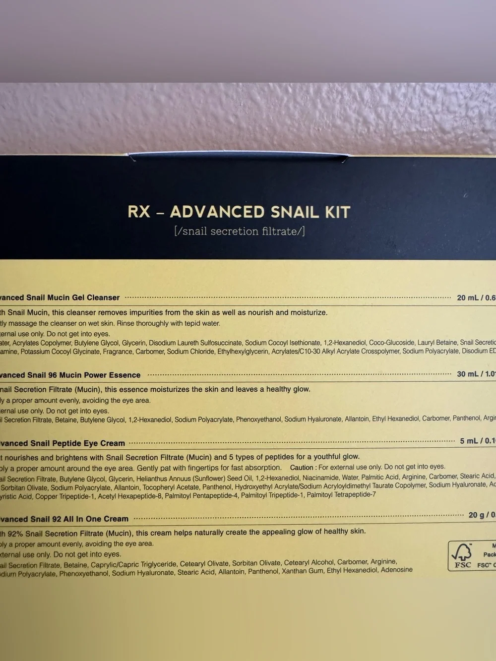 COSRX NIB All About Snail 4-Step Kit